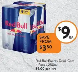 Foodworks Red Bull Energy Drink Cans offer