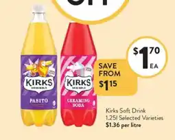 Foodworks Kirks Soft Drink offer