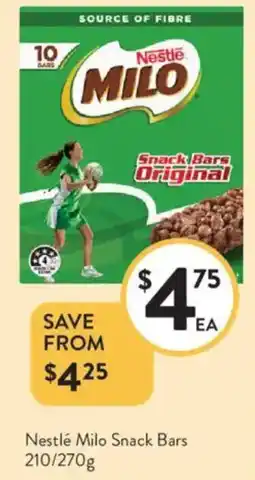 Foodworks Nestlé Milo Snack Bars offer