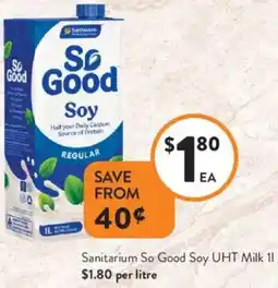 Foodworks Sanitarium So Good Soy UHT Milk offer