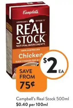 Foodworks Campbell's Real Stock offer