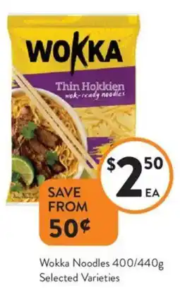 Foodworks Wokka Noodles offer