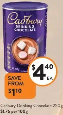 Foodworks Cadbury Drinking Chocolate offer