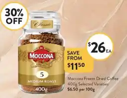 Foodworks Moccona Freeze Dried Coffee offer
