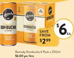 Foodworks Remedy Kombucha offer