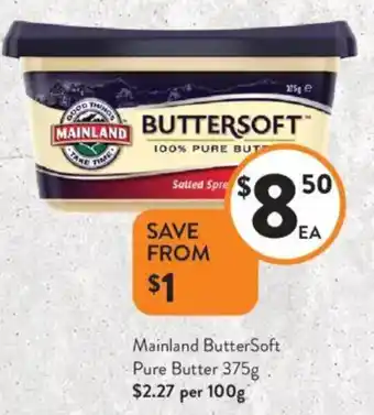 Foodworks Mainland ButterSoft Pure Butter offer