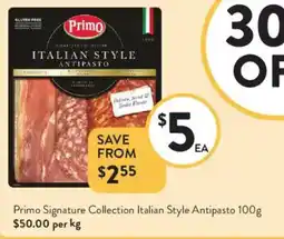 Foodworks Primo Signature Collection Italian Style Antipasto offer