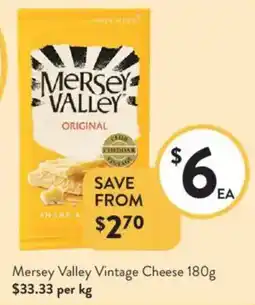 Foodworks Mersey Valley Vintage Cheese offer