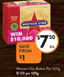 Foodworks Western Star Butter Pat offer