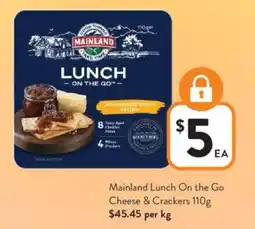 Foodworks Mainland Lunch On the Go Cheese & Crackers offer