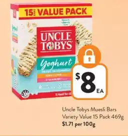 Foodworks Uncle Tobys Muesli Bars Variety Value offer