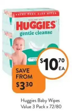 Foodworks Huggies Baby Wipes Value offer