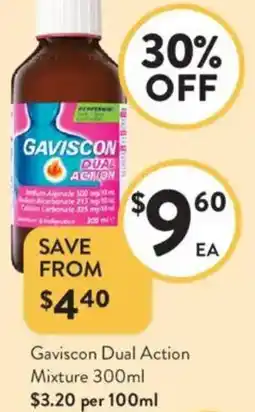 Foodworks Gaviscon Dual Action Mixture offer