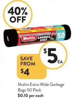 Foodworks Multix Extra Wide Garbage offer