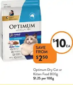 Foodworks Optimum Dry Cat or Kitten Food offer