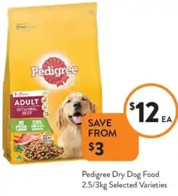 Foodworks Pedigree Dry Dog Food offer