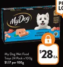 Foodworks My Dog Wet Food Trays offer
