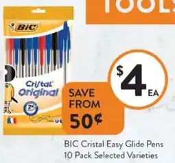 Foodworks BIC Cristal Easy Glide Pens offer