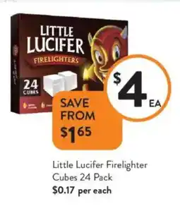 Foodworks Little Lucifer Firelighter Cubes offer