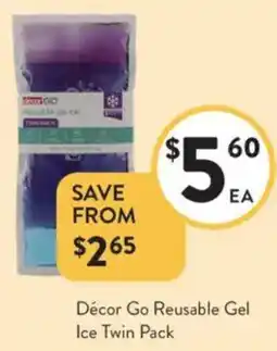 Foodworks Décor Go Reusable Gel Ice Twin Pack offer