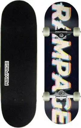 Rampage Glitch Logo Skateboard