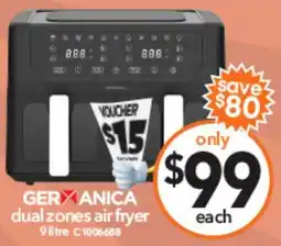 Cheap as Chips GERXANICA dual zones air fryer offer