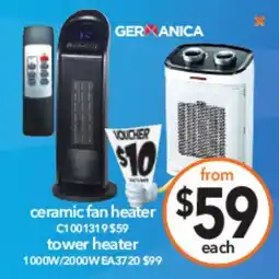 Cheap as Chips ceramic fan heater offer