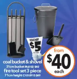 Cheap as Chips coal bucket & shovel offer