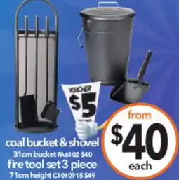 Cheap as Chips fire tool set 3 piece offer