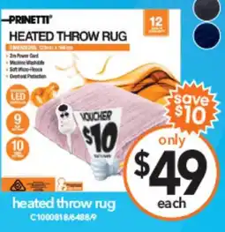 Cheap as Chips heated throw rug offer