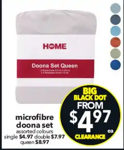 Cheap as Chips microfibre doona set offer
