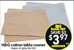 Cheap as Chips H&G cotton table runner offer