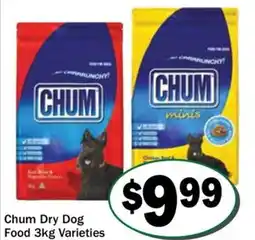 Friendly Grocer Chum Dry Dog Food Varieties offer