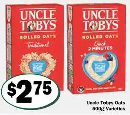 Friendly Grocer Uncle Tobys Oats Varieties offer
