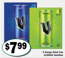 Friendly Grocer V Energy Drink Can offer