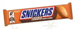 IGA Snickers Loaded Peanuts & Caramel Chocolate Bar 45g offer