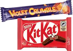 IGA Nestlé Medium Bars 35‑50g or Violet Crumble 50g Selected Varieties offer