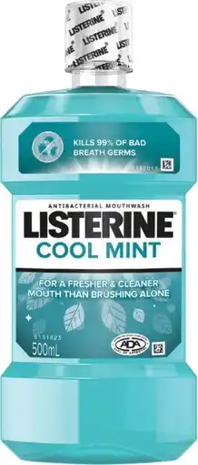 IGA Listerine Mouthwash 500mL Selected Varieties offer