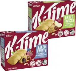 IGA Kellogg’s K‑Time Baked Twists 5 Pack Selected Varieties offer