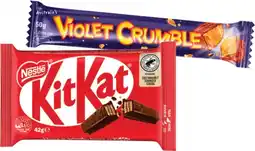 IGA Nestlé Medium Bars 35-50g, Smarties or Violet Crumble 50g Selected Varieties offer
