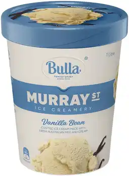 IGA Bulla Murray St Ice Creamery 1 Litre Selected Varieties offer