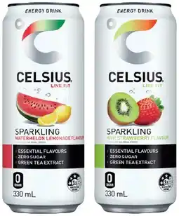 IGA Celsius Sparkling Energy Drink 330mL Selected Varieties offer