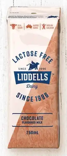 IGA Liddells Chocolate Flavoured Long Life Milk 3x250mL offer