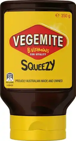 IGA Vegemite Squeezy 350g offer