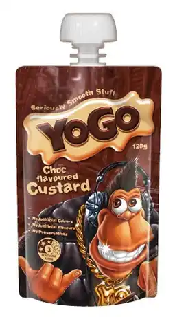 IGA Yogo Chocolate Flavoured Custard 120g offer