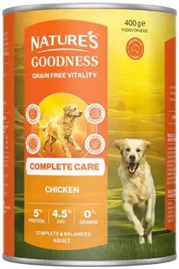 IGA Natures Goodness Complete Care Grain Free Wet Dog Food 400g Selected Varieties offer