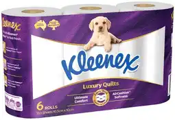 IGA Kleenex Luxury Quilts Toilet Tissue 6 Pack offer
