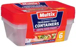 IGA Multix Takeaway Food Containers 750mL 6 Pack offer