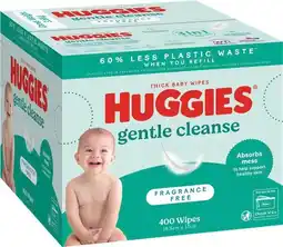 IGA Huggies Baby Wipes Refill 400 Pack Selected Varieties offer