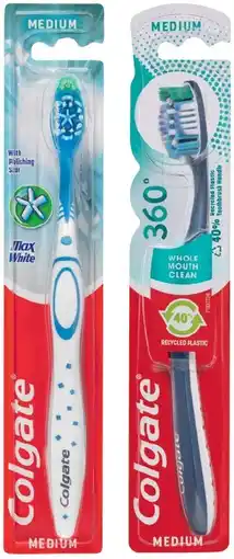IGA Colgate 360° or Max White Toothbrush 1 Pack Selected Varieties offer